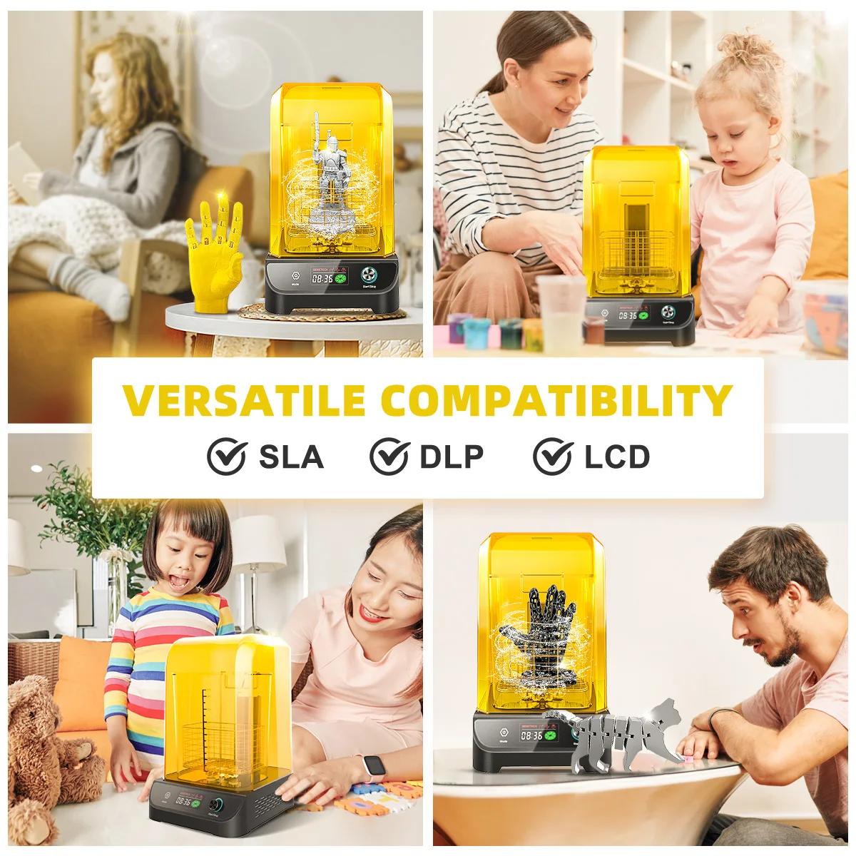 Аппарат Geeetech для мытья и выдерживания 2 в 1 УФ-полимер коробка отверждения