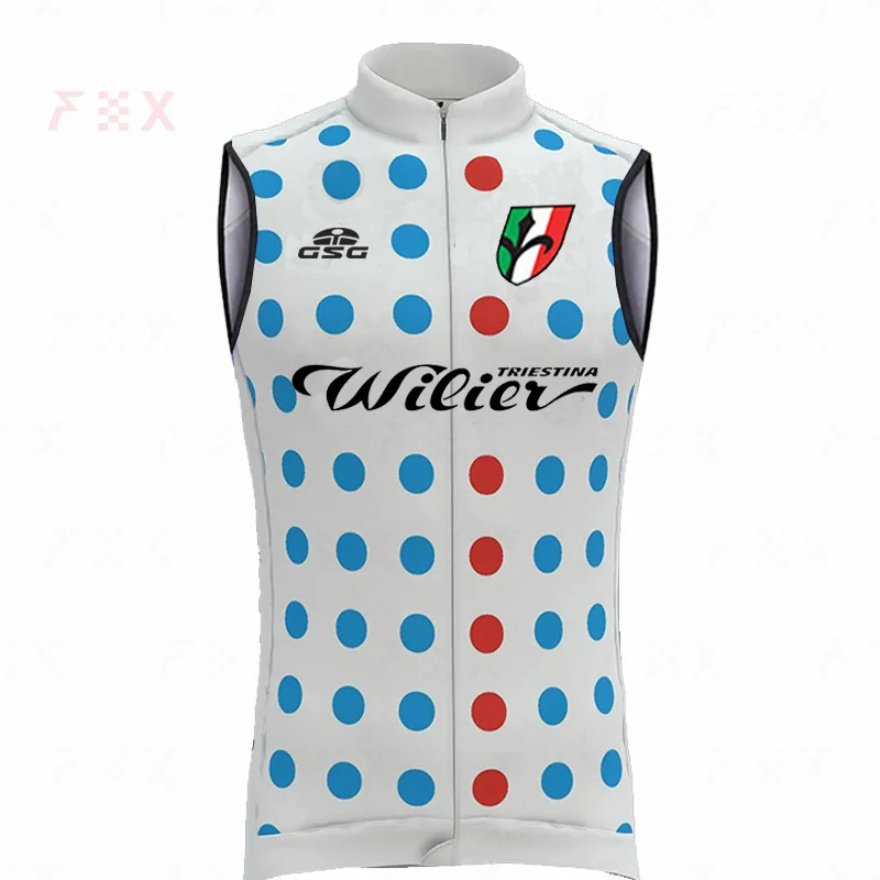 

Wilier 2022 NEW Windproof Water Vest Neutral Cycling Jersey Team Bicycle Vest Sleeveless Gilet 3 pockets MTB Bike Wind Jacket