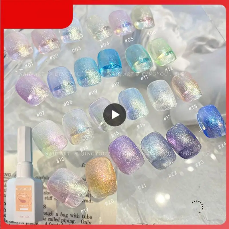 

Flow Aurora Nail Glue Flash Ice Transparent Color Phototherapy Glue Nail Glue Glitter Glue 3 Years Trendy Color Nail Polish
