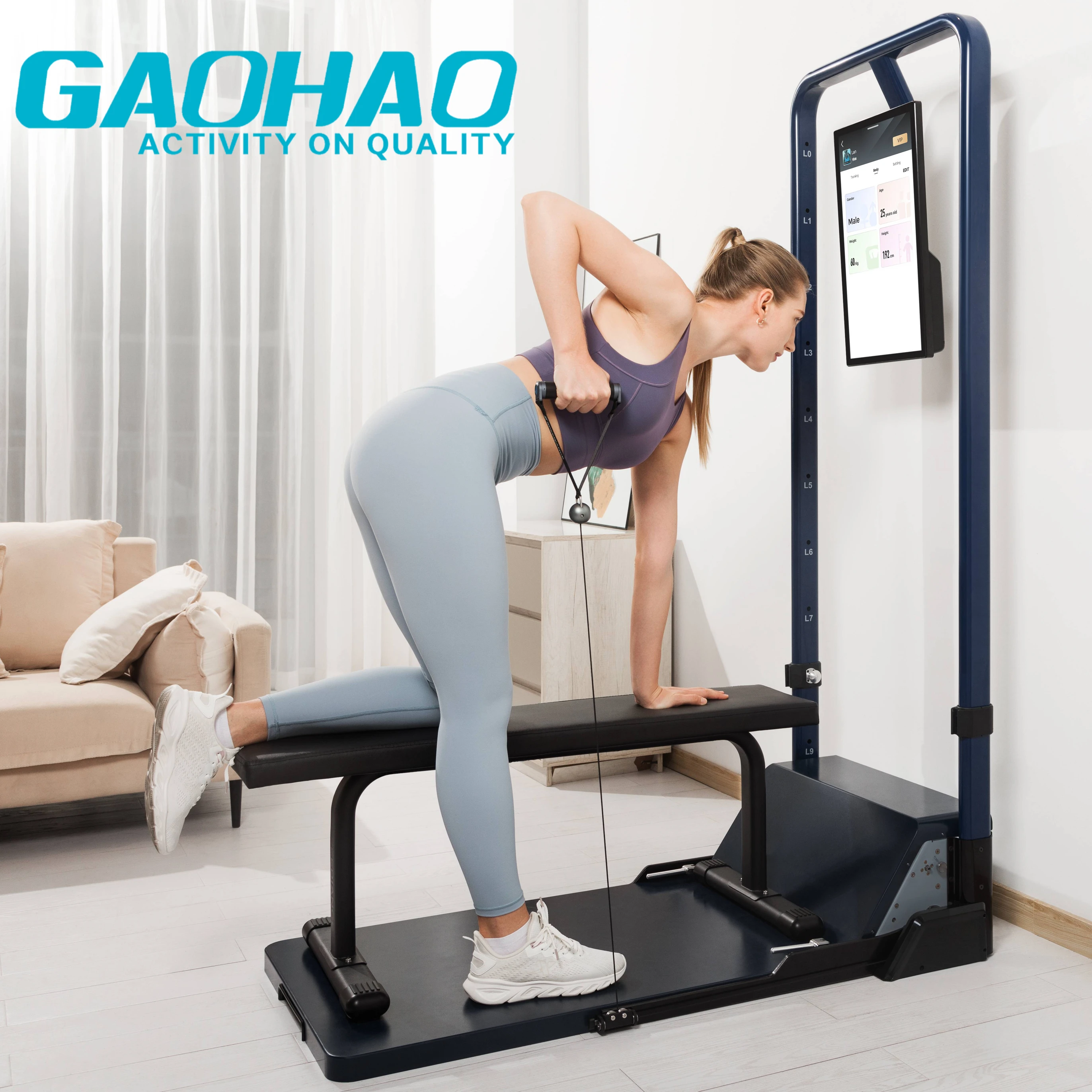 

AI Powered Training Automatic Resistance Trainer Adjustment Multi Fitness Station Home Gym Equipment Factory Price