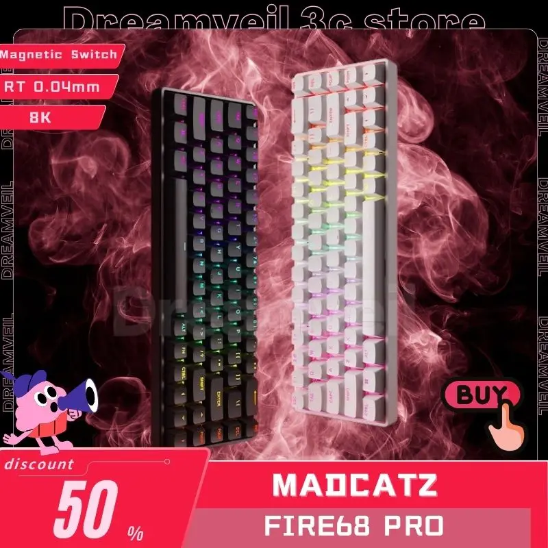 Клавиатура Madcatz Fire68 8k с магнитным переключателем проводная игровая клавиатура 81