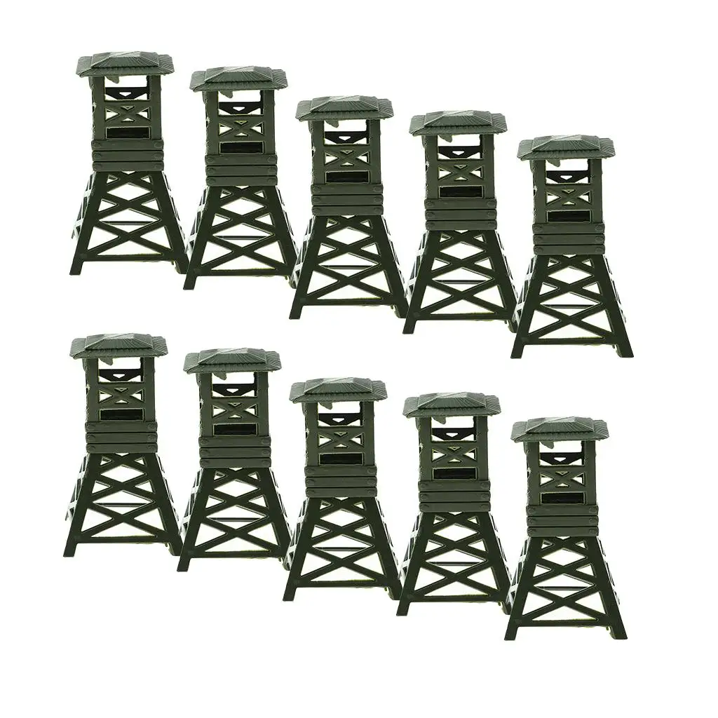 

10x Layout Soldier Wtach Tower Watchtower for Landscape Build Prop