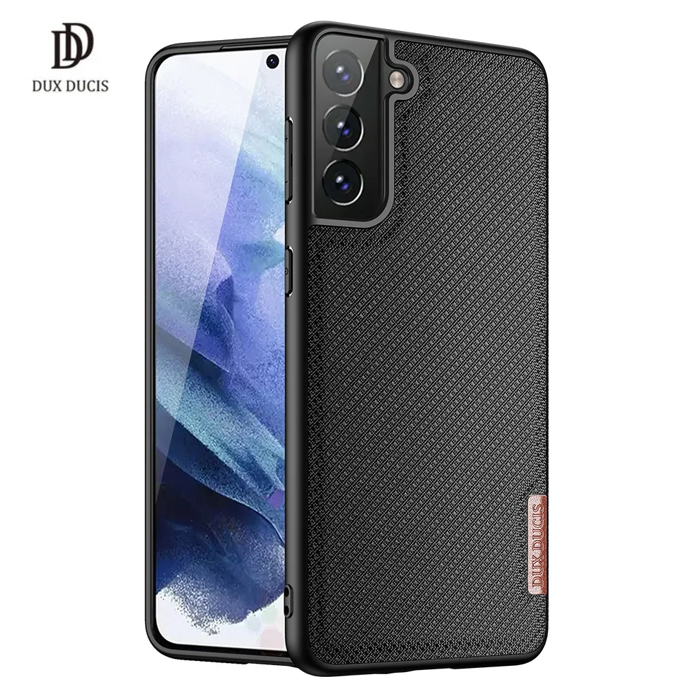 

Für Samsung Galaxy S21 5G DUX DUCIS Fino Series Gewebte Stoff Schutz Zurück Fall Anti-Schock-slip Ursprüngliche Slim Design