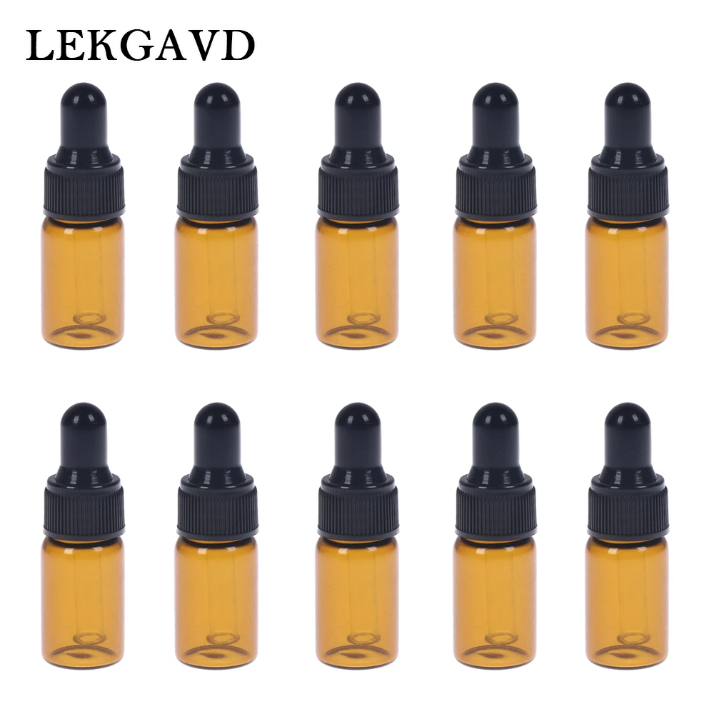 

Стеклянная бутылочка для массажа эфирных масел, Пипетка для жидкости, многоразовая, 3 мл, 5 мл