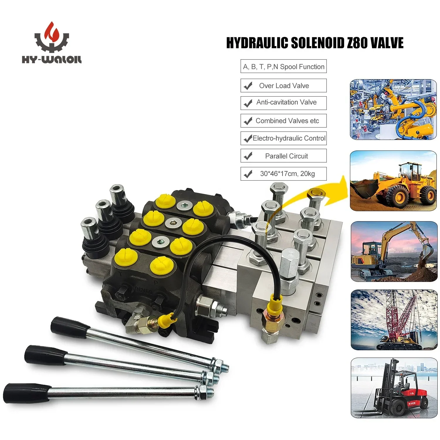 Hy-Waloil DCV60 моноблочный направленный гидравлический регулирующий клапан