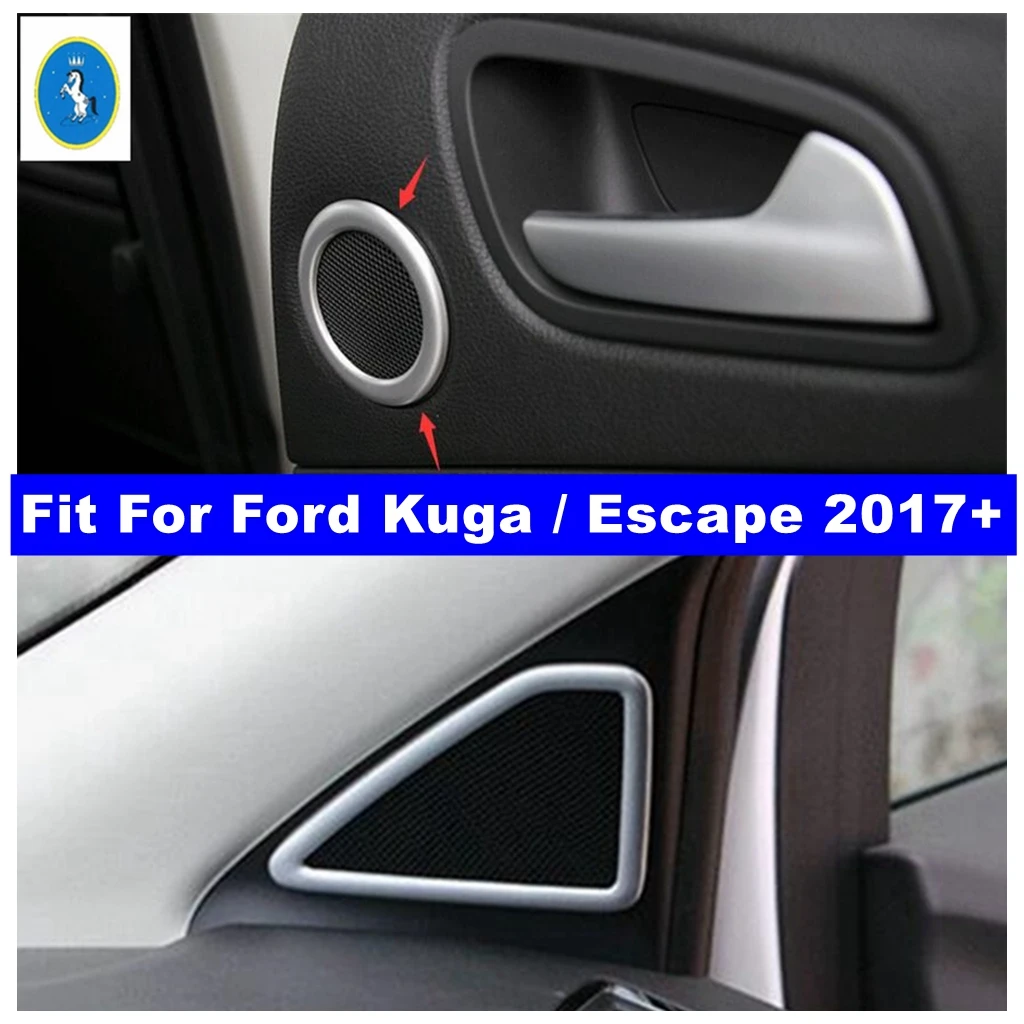 

Pillar A + Inner Car Door Stereo Speaker Audio Cover Trim Fit For Ford Kuga / Escape 2017 - 2019 Matte Car Interior Accessories