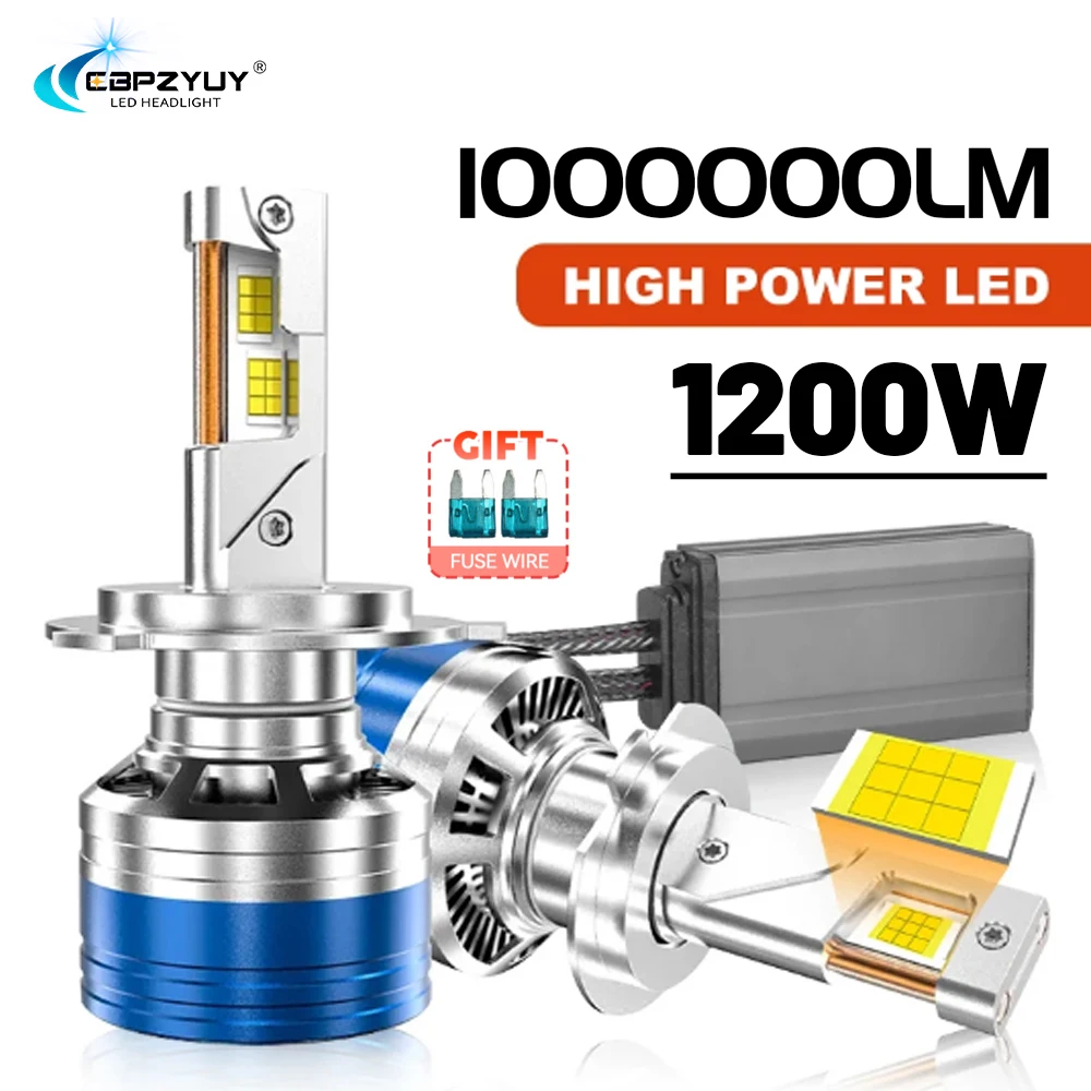 1200 Вт 9890 лм H7 H4 H11 фонарь большой мощности 9005 CSP Canbus H1 H8 9006 HB3 9012 HB4 6000 HIR2 Turbo лампа K Автомобильная фонарь
