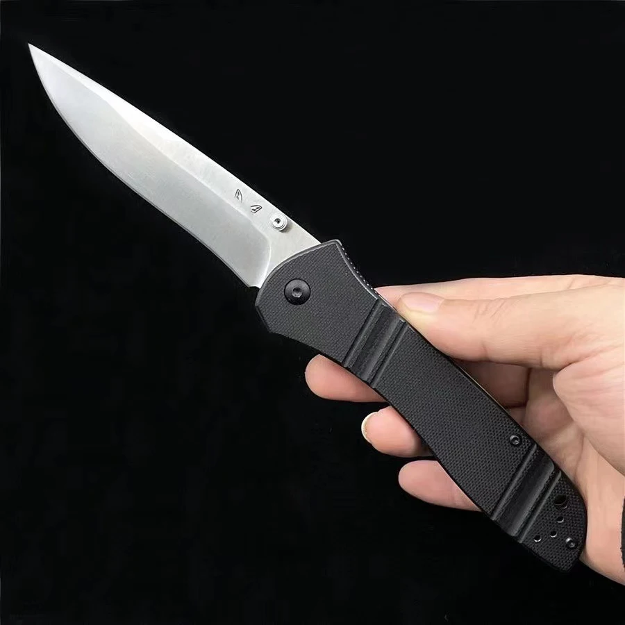 

High Hardness BM 710 Folding Knife D2 Blade G10 Handle Outdoor Self Defense Safety Pocket Knives EDC Tool