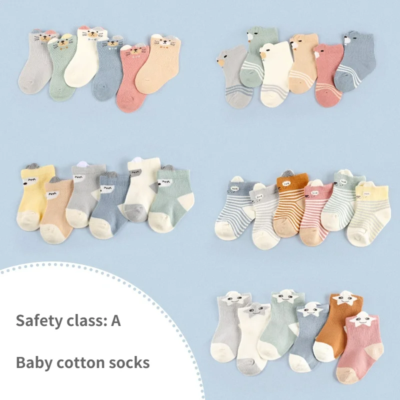 6 Pairs/lot Baby Socks Girl Soft Cotton Socks Warm Spring Autumn Baby Boy stuff Newborn Socks Clothing Accessories Infant Sock