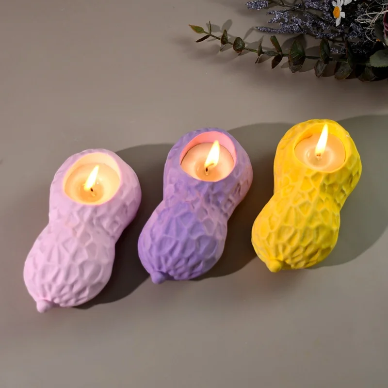 Подсвечник из арахиса и бетона силиконовая форма цветочный горшок сделай сам