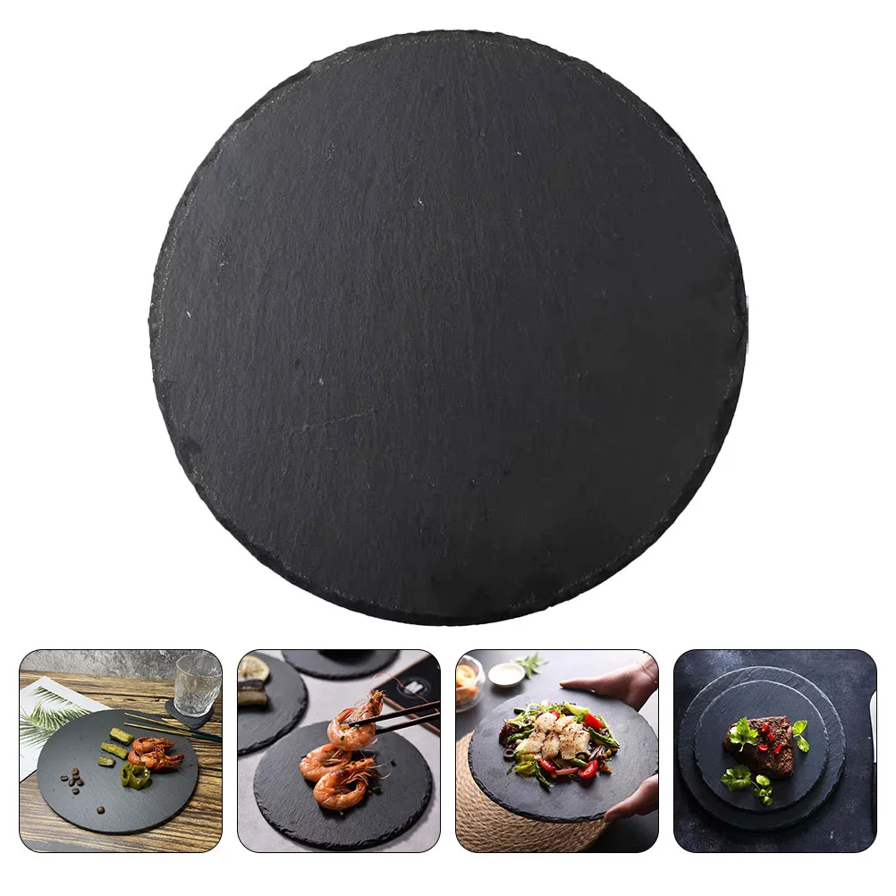 

1Pc Slate Sushi Board Sushi Tray Fruit Dessert Tray Dessert Plate Beef Steak Serving Board Sushi Display Plate