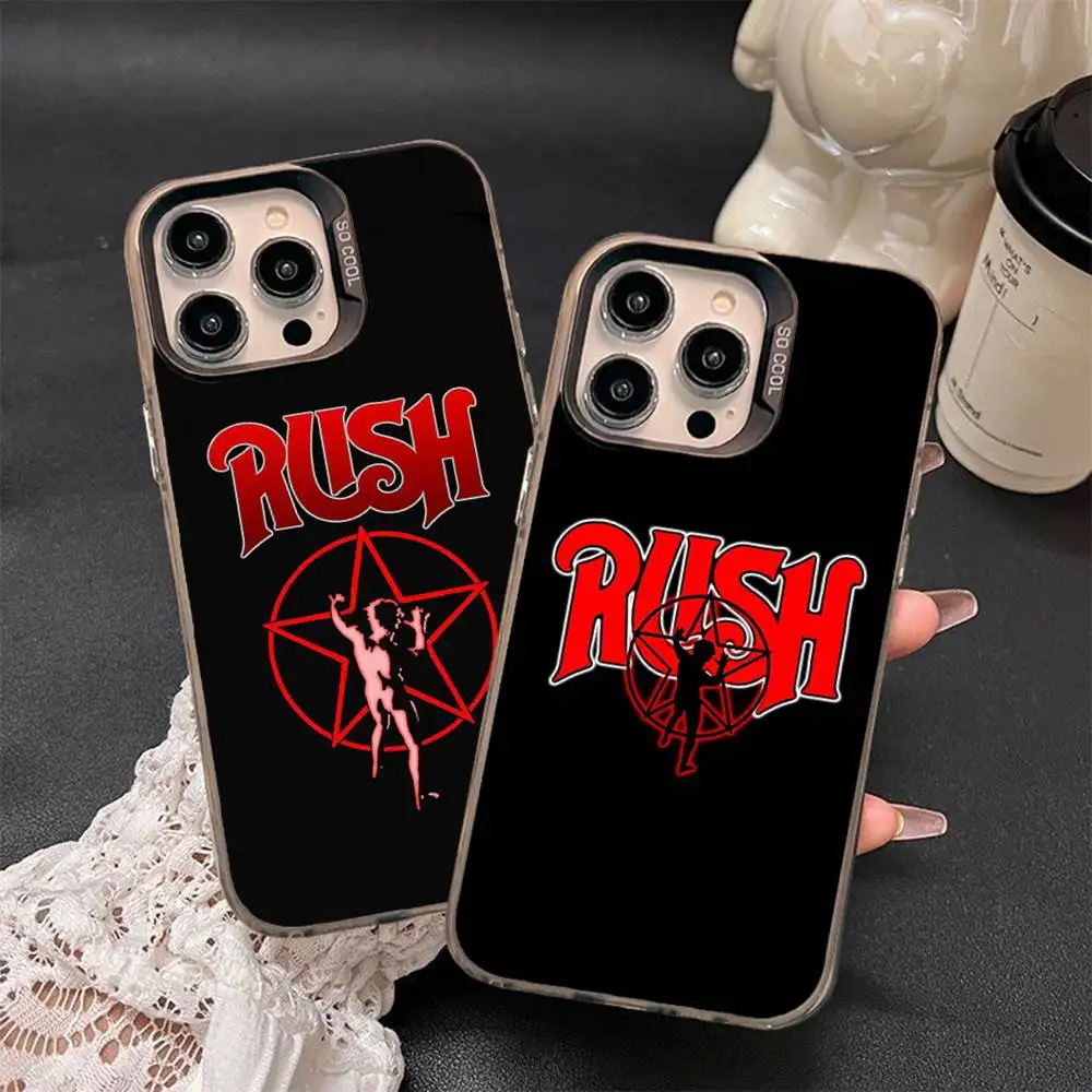 Фото Чехол для телефона Famous R-RUSH ROCK BAND для iPhone 16 15 14 13 12 11 17 Pro MAX Plus Pro, матовый, противоударный №2