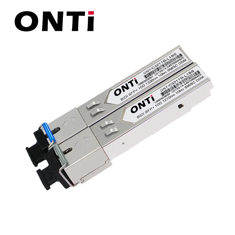 Модуль ONTi 10G BIDI SM SC WDM SFP+, 12701330 нм, одномодовый оптоволоконный модуль 10-60 км, совместимый с коммутатором Cisco (art.: 3920c8d41370e) - 3920c8d41370e