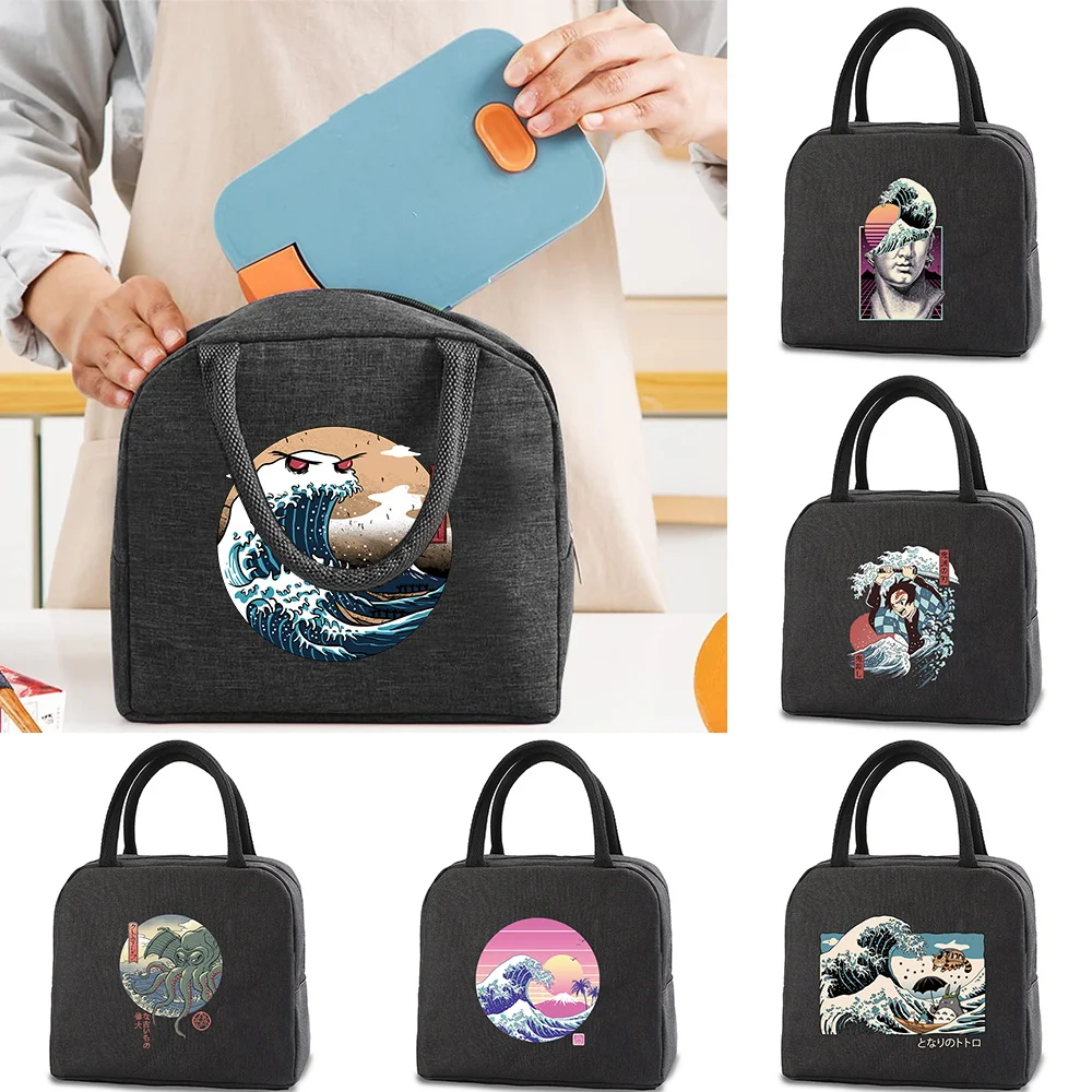 

Lunch Bag Cooler Tote Portable Insulated box Canvas Thermal Cold food Container School Picnic Men Women Kids Travel Dinner Box