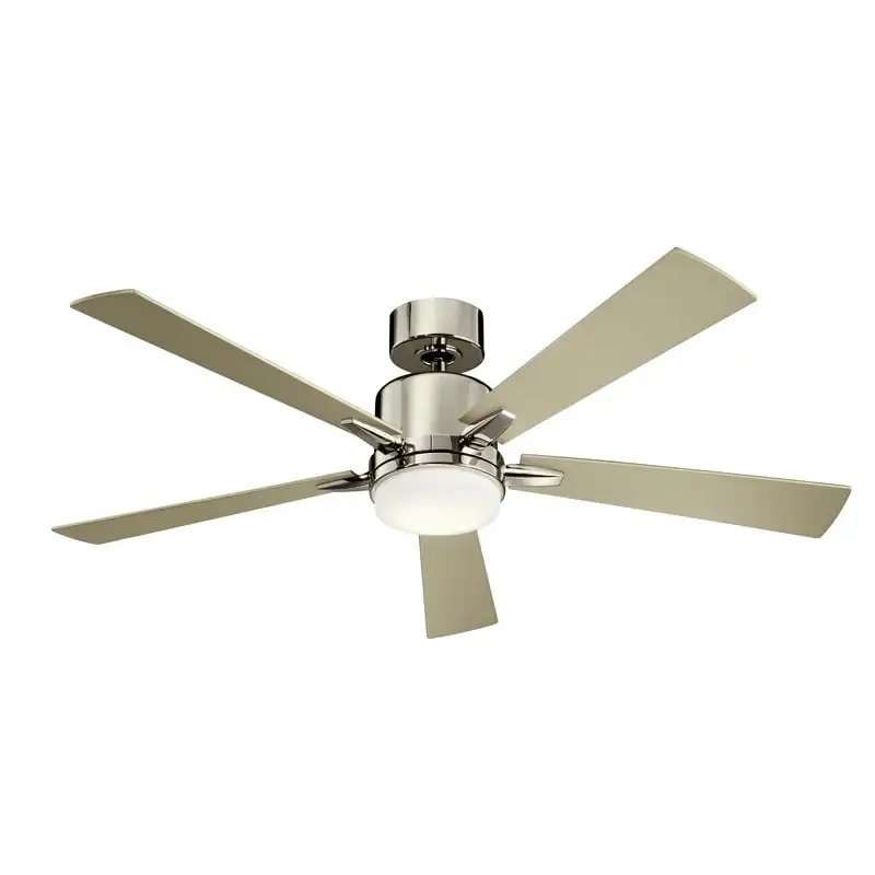 

52" Polished Nickel Integrated LED Ceiling Fan with Wall Control and Reversible Blades