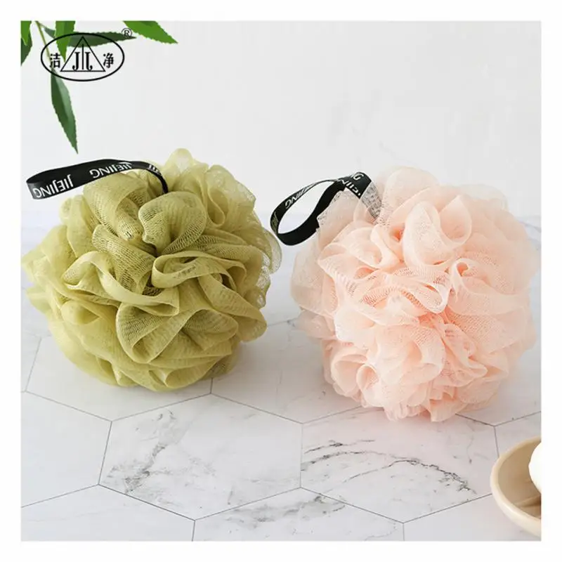 

Bathroom Supplies Bath Flower New Product Soft Bath Ball Skin Clean Tool Plain Shower Mesh Bathroom Accessory Scrub Adult Shower