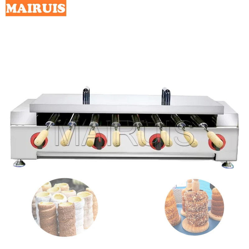 

Electric Kurtos Kalacs Oven Machine Commercial Donut Ice Cream Cone Maker Chimney Cake Bread Grill Machine