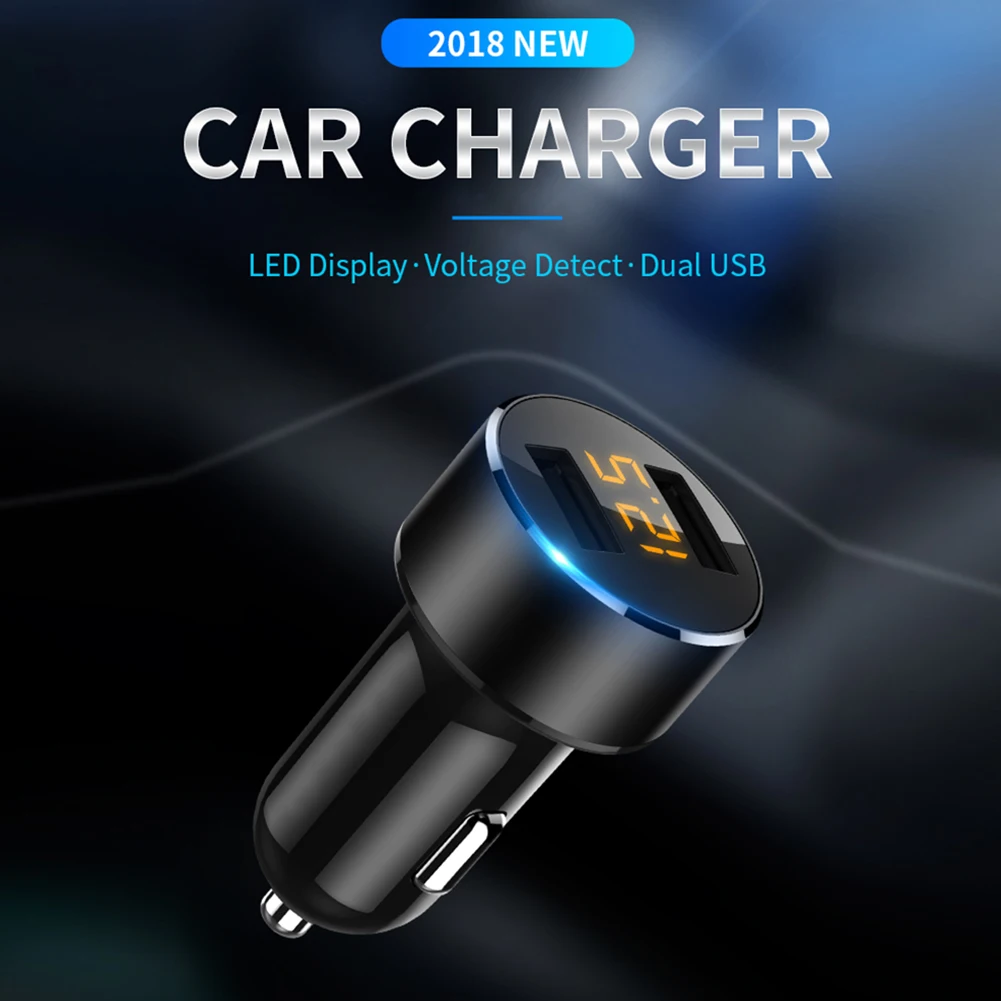 

Mini Dual USB 3.6A Car Charger Digital LED Display Car Charger Adapter Car Cigare Lighter Mobile Phone Charger