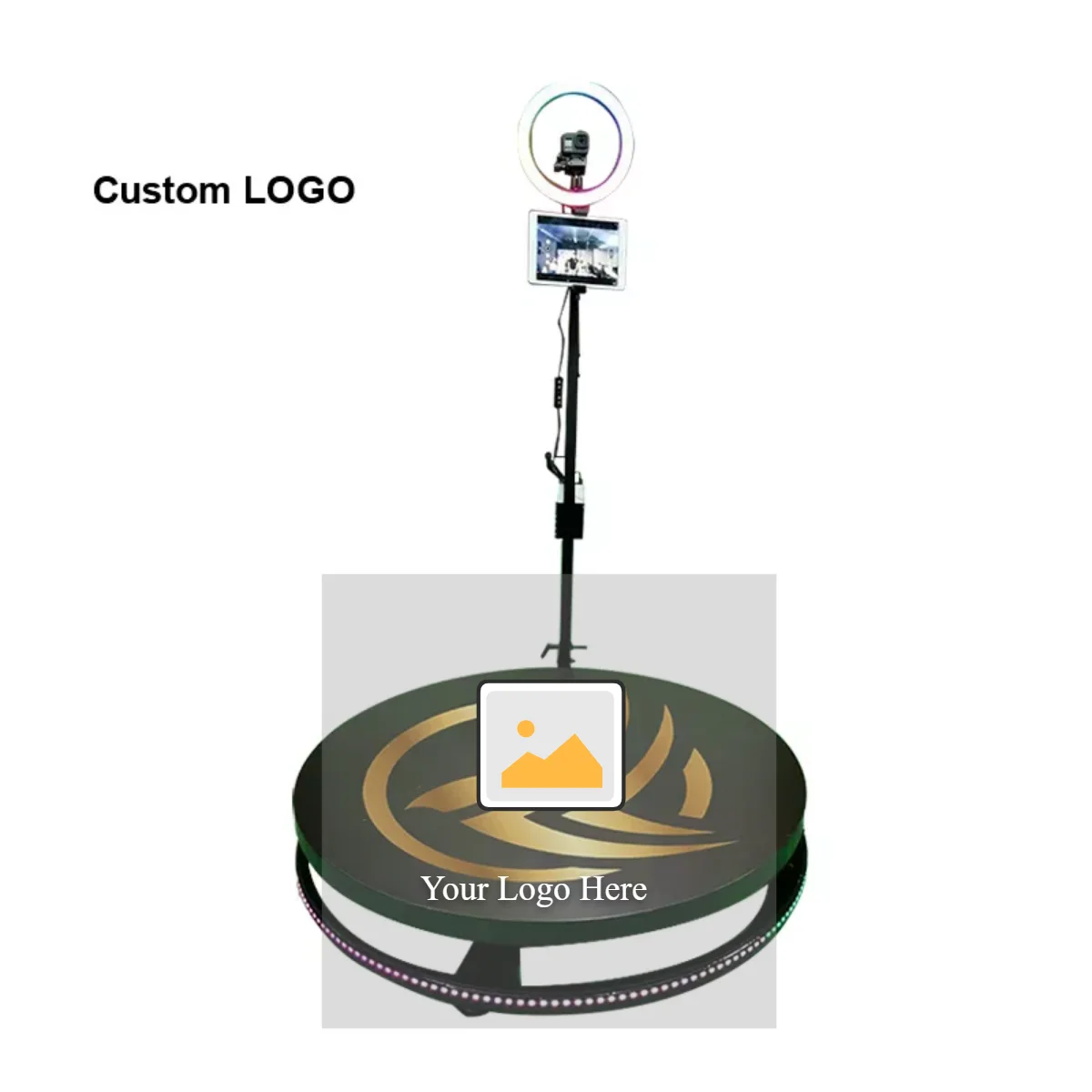 

Rossmine высокое качество низкая цена вращающийся медленно двигающийся киоск видео 360 градусов селфи фотобудка 360 фото стенд портативная платф...