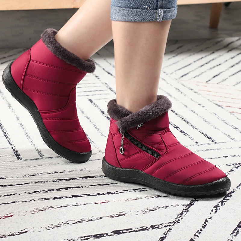 Women Boots 2022 Warm Winter Boots Fashion Waterproof Snow Boots for Winter Shoes Women Casual Lightweight Ankle Botas Mujer