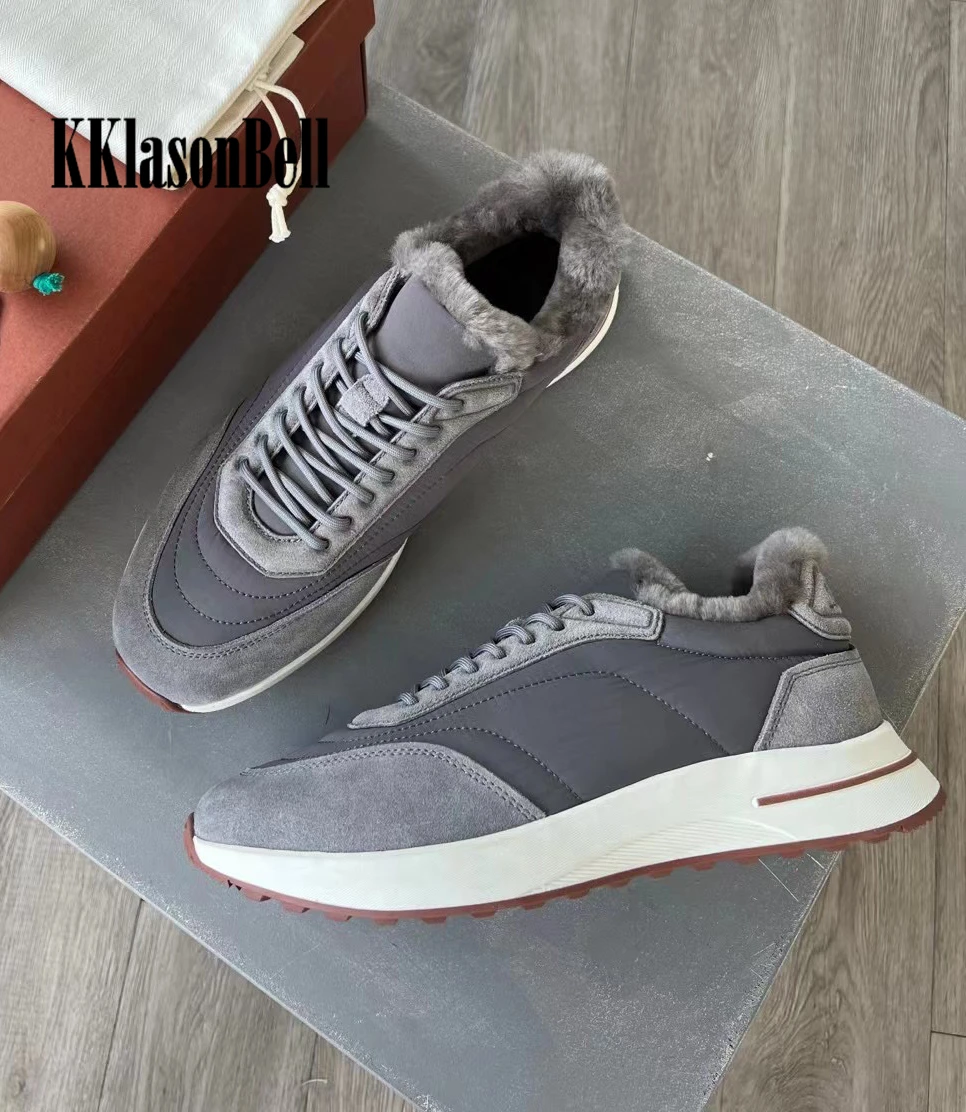 10 26 KKlasonBell Мужская замшевая Повседневная сохраняющая тепло натуральная кожа