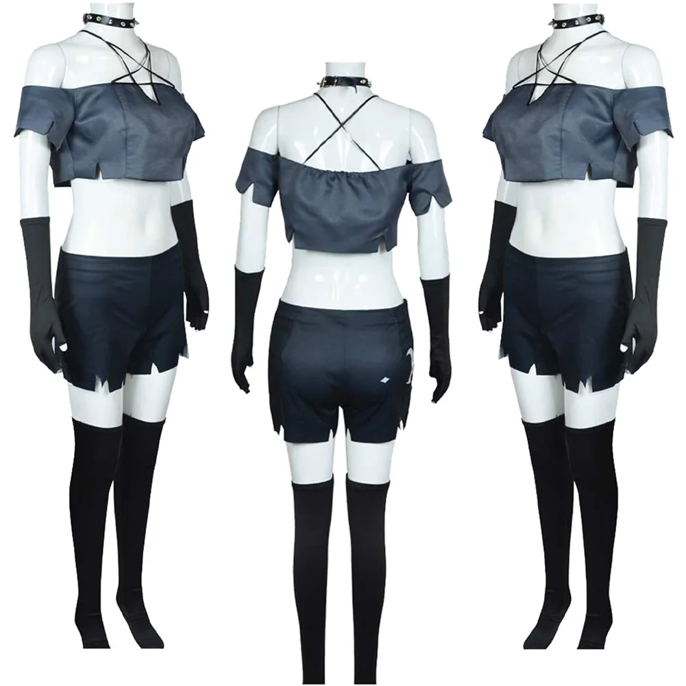 Маскировка Loona Косплей серая одежда аниме мультфильм злого лидера начальника