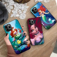 mermaid ariel tangled rapunzel clear phone case silicone soft for iphone 13 12 11 pro mini xs max 8 7 plus x 2020 xr cover