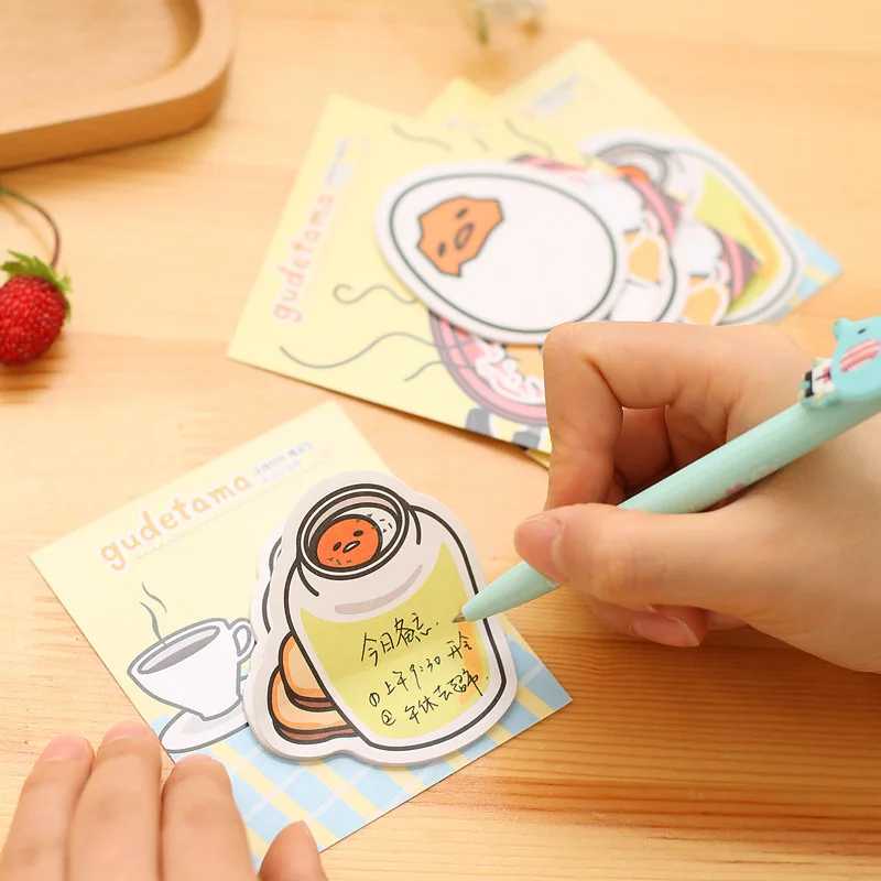 

4pcs/set Memo Pad Cute Stationery Eggshell Sticky Note Cartoon Sticker Egg Sticker Note Paper Message Office School Supplies