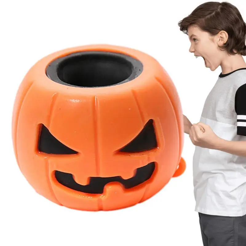 

Игрушка-тыква для Хэллоуина, сжимаемые сенсорные игрушки, мяч для стресса, игрушки-фиджет, голова тыквы, безопасная мягкая Тыква для Хэллоуина, сжимаемая Тыква