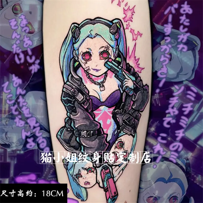 

Тату-наклейки с рисунком аниме, водостойкие, прочные, для женщин