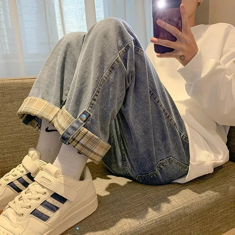 

Straight Leg Japanese Wide Leg Pants Woman Jeans Baggy Women's Clothing Fashion 2022 Korean Streetwear Y2k Jean Large Urban Pant