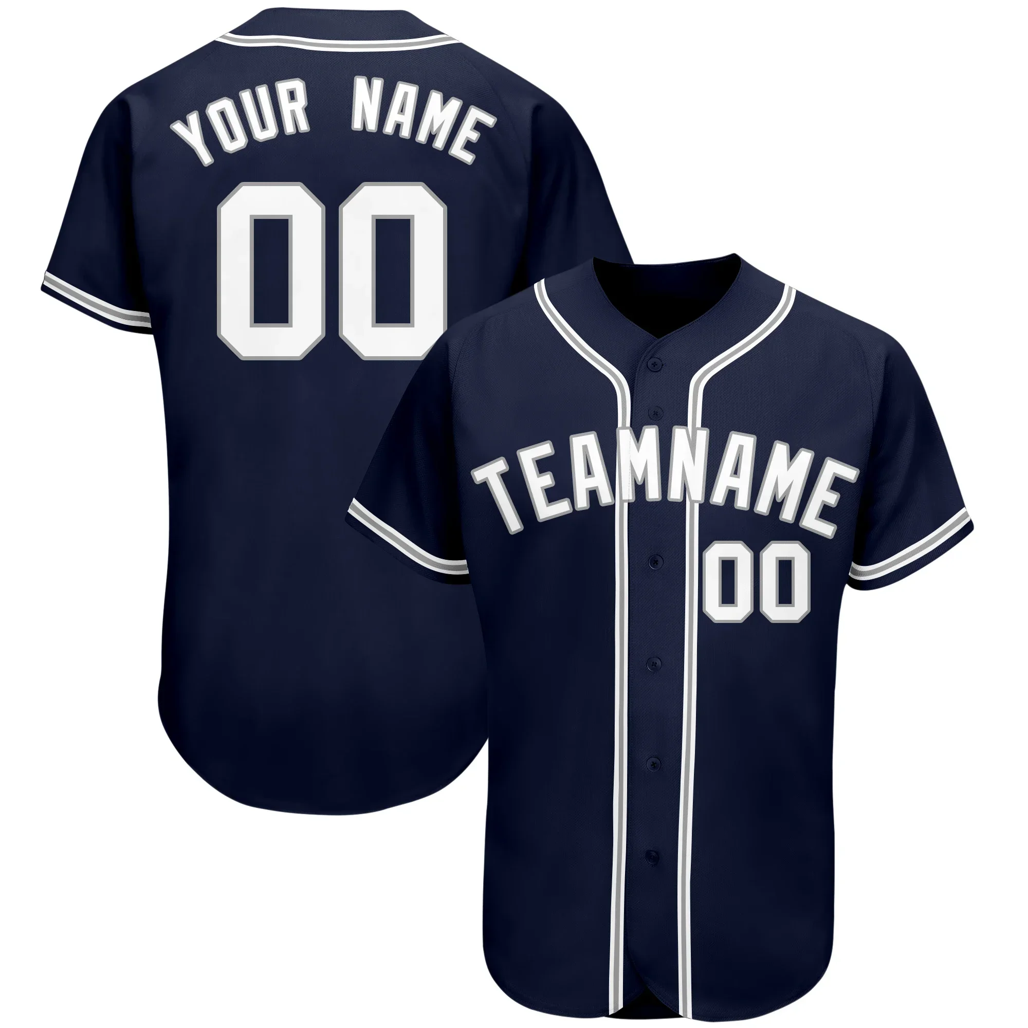 Custom Button-Down Baseball Jerseys Personalized Printed Uniform for Men/Women/Youth
