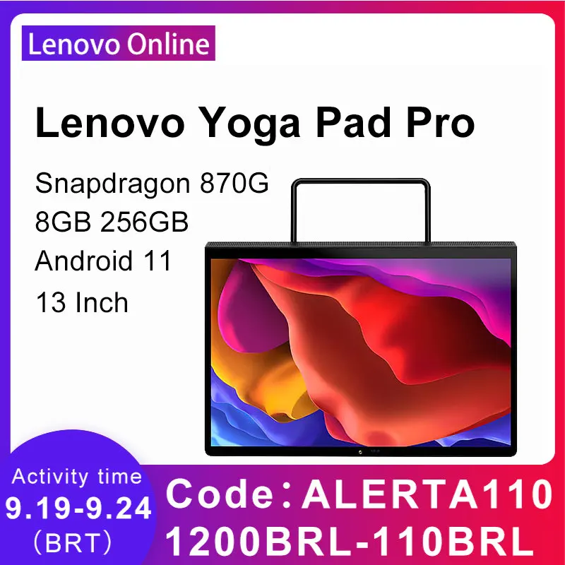 Lenovo-Tableta de Yoga Pad Pro, dispositivo con procesador Snapdragon 870, octa-core, 8Gb Ram, 256GB Rom, pantalla 2K de 13 pulgadas, Android 11, batería de 10200mAh, nuevo producto
