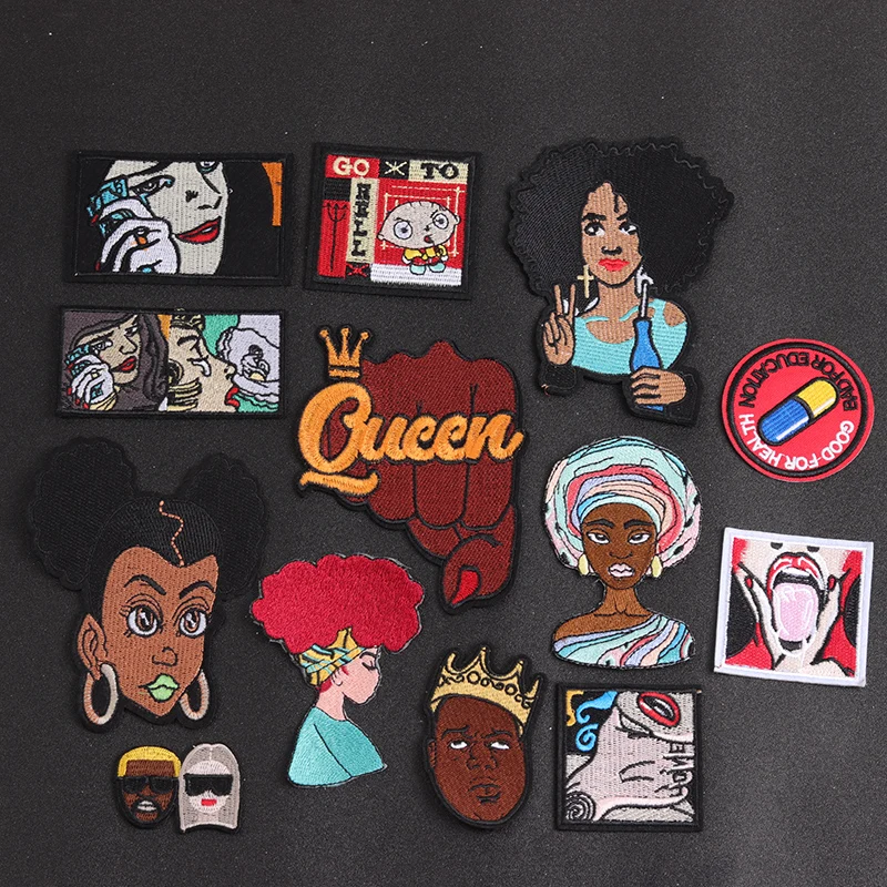 Нашивки в стиле аниме хип-хоп и рэп с вышивкой нашивки для одежды сделай сам