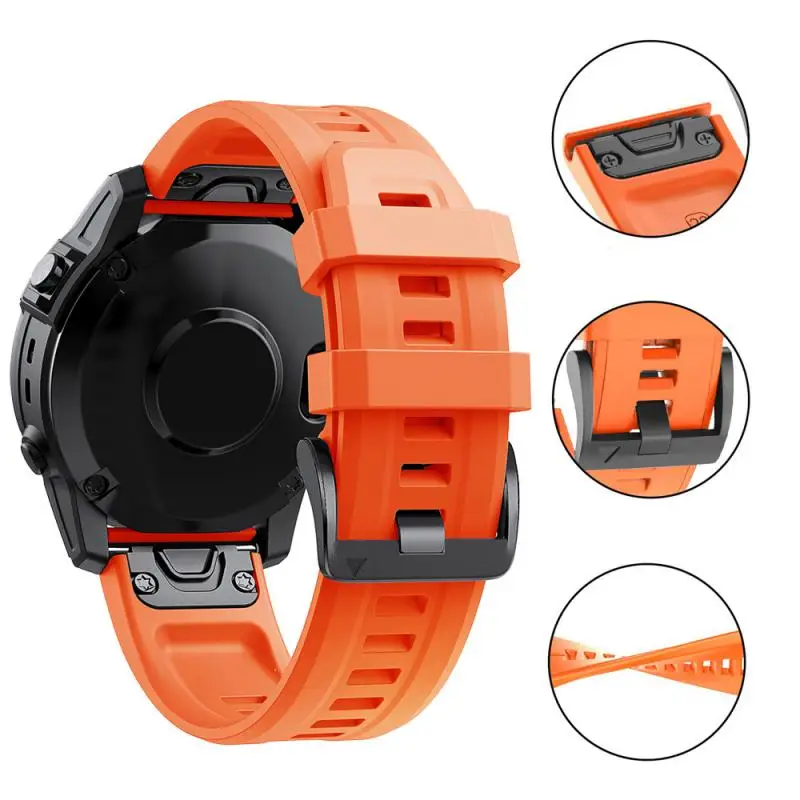 

Fashion Anti-drop Release Strap Replacement Watch Bracelet Soft Air Hole Sport Watch Wristband Watch Band Accessories Silicone