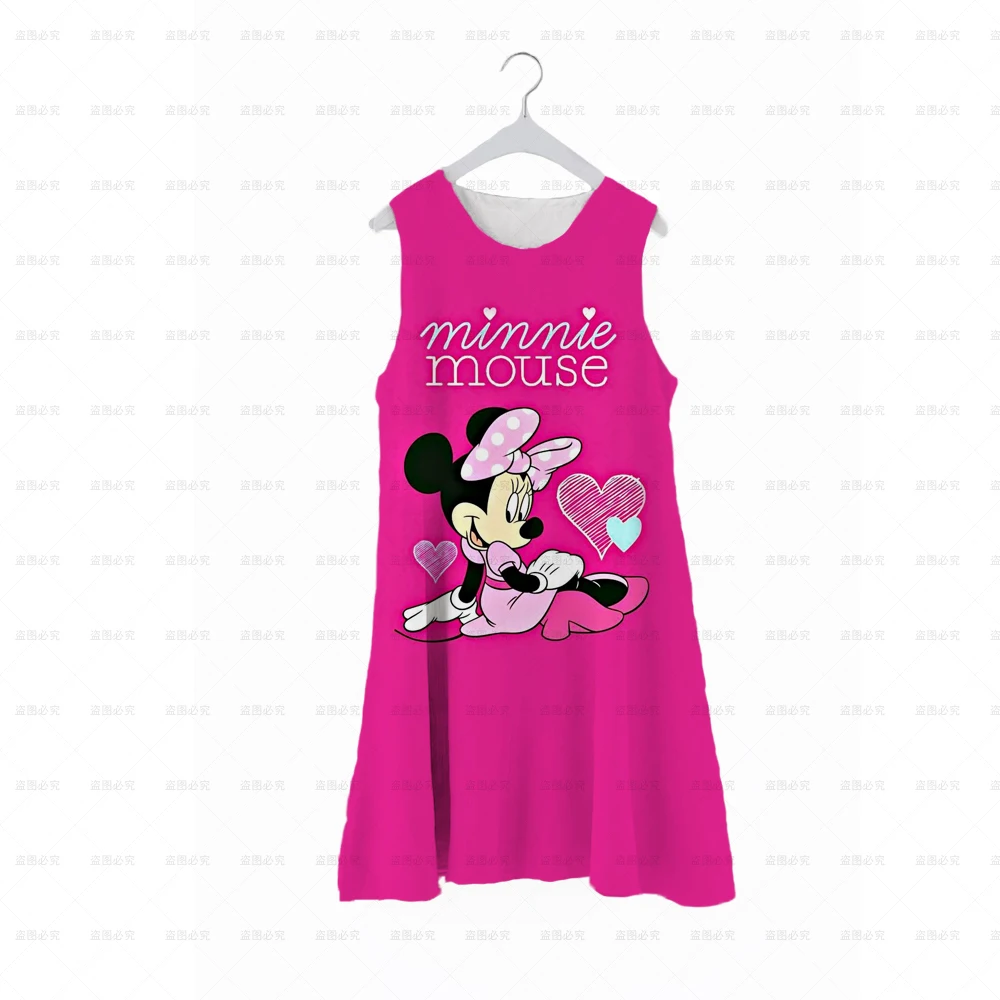 

Disney Minnie Mouse Cartoon Print Baby Children Girls Kids Dress Cute Birthday Party Princess Christmas Dress for Baby Girls