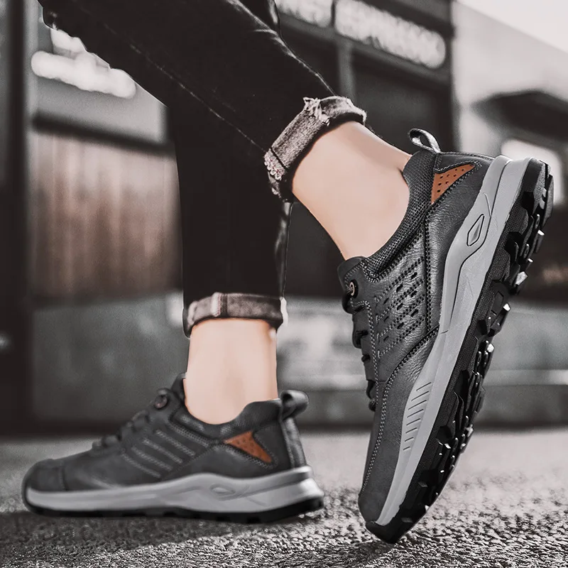 Xiaomi SALUDAS Men Genuine Leather Casual Fashion Luxury Men's Leather Shoes Outdoor Breathable Moccasins Walking Sneakers