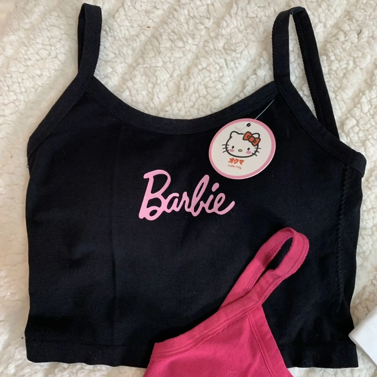 Barbies Girl Kawaii летняя Освежающая одежда на бретельках для улицы облегающий из