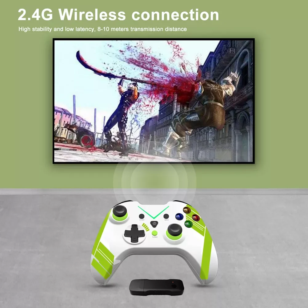 

NEW2023 Wireless Games Handle Gaming Accessories for Xbox One Windows 10/8/7 Dual Vibration Wireless Controller with USB Data C