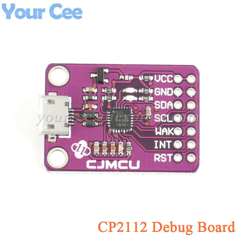 

CP2112 плата отладки USB для SMBus I2C Модуль связи 2,0 MicroUSB 2112 оценочный комплект для CCS811 сенсорного модуля