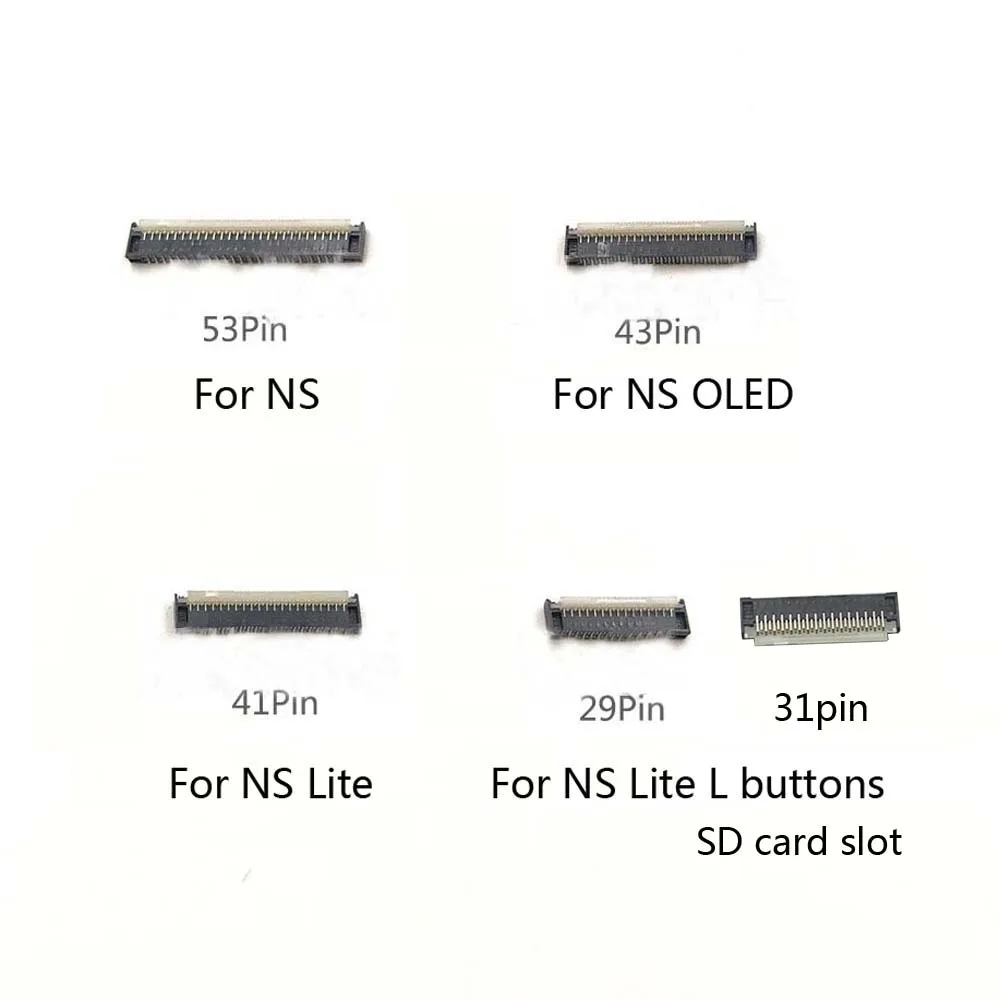 Replacement For SWITCH  NS Lite oled MotherBoard LCD Display Screen Flex Cable Clip L buttons SD card Ribbon Connector Socket