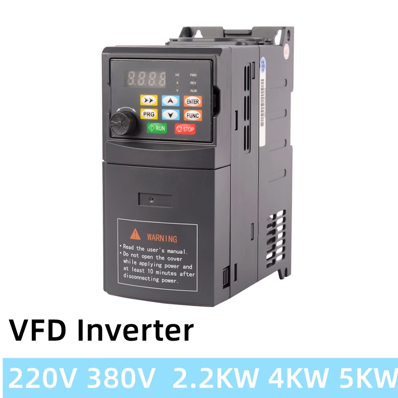 VFD Inverter AC220V 380V  Output 0.7 1.5 2.2 KW Variable Frequency Drive Water Converter Speed Controller