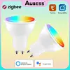 Aubess Tuya GU10 Zigbee Led Lights Bulb 5W RGB+CCT Smart Home Smartlife APP Remote Control For Alexa Google Home Yandex Alice 1