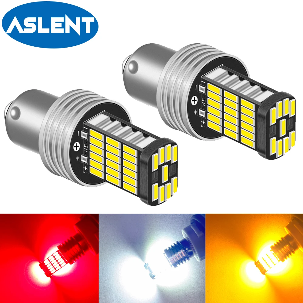 

2pcs Car T20 7440 7443 LED Bulbs White LED 1156 P21W BA15S LED 1157 BAY15D PY21W 3157 For Brake Reverse Light Turn Signal 12VT10