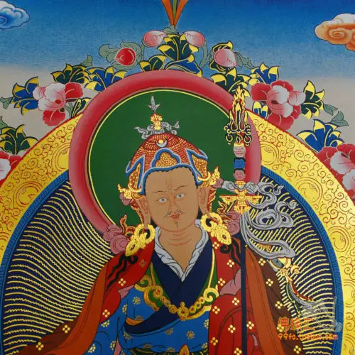 Тибетский буддийский Будда шелковый позолоченный Тханка Танка Гуру Ринпоче