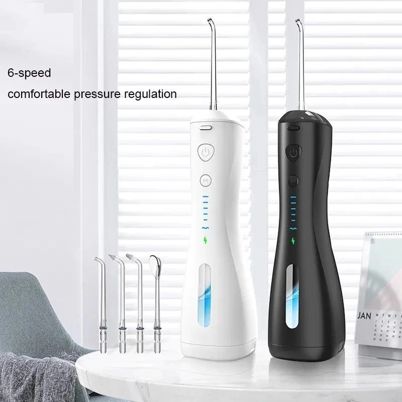 

Driyau Electric Oral Irrigator Water Flosser IPX7 Rechargeable Portable Cordless with 6 Modes for Adults Daily Teeth Clean