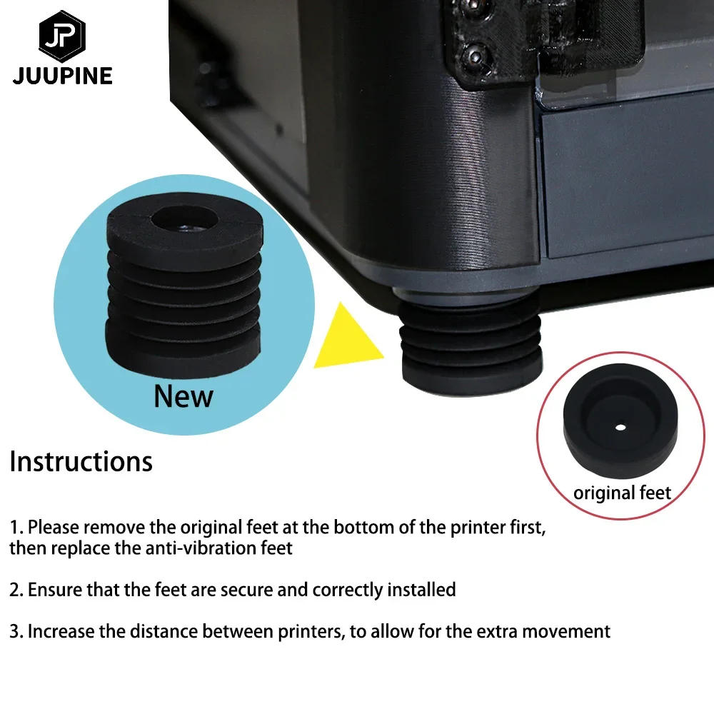 Амортизирующие ножки JUUPINE для Bambu Lab P1S и X1