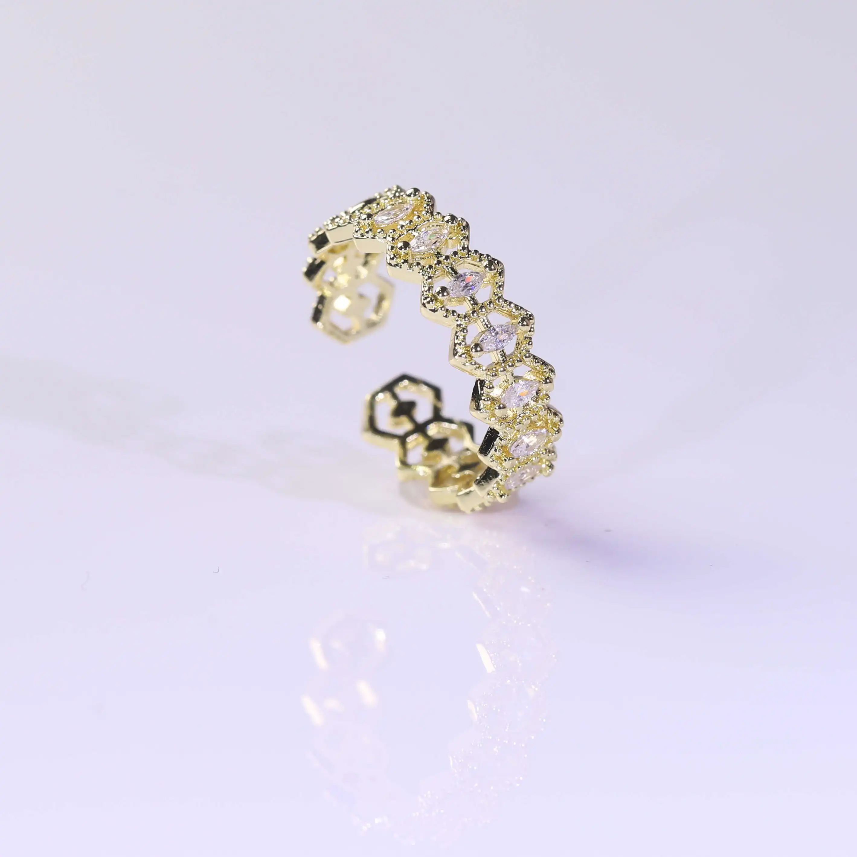 

WDM Фабрика оптовая продажа высококачественный кубический цирконий трехцветное Свадебное женское кольцо