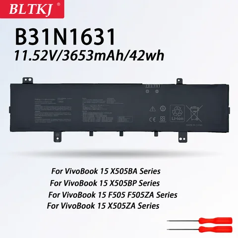 B31N1631 Аккумулятор для ноутбука ASUS VivoBook X505ZA X505BA X505BP F505 F505ZA F505BA K505B A505Z X505BA-1A