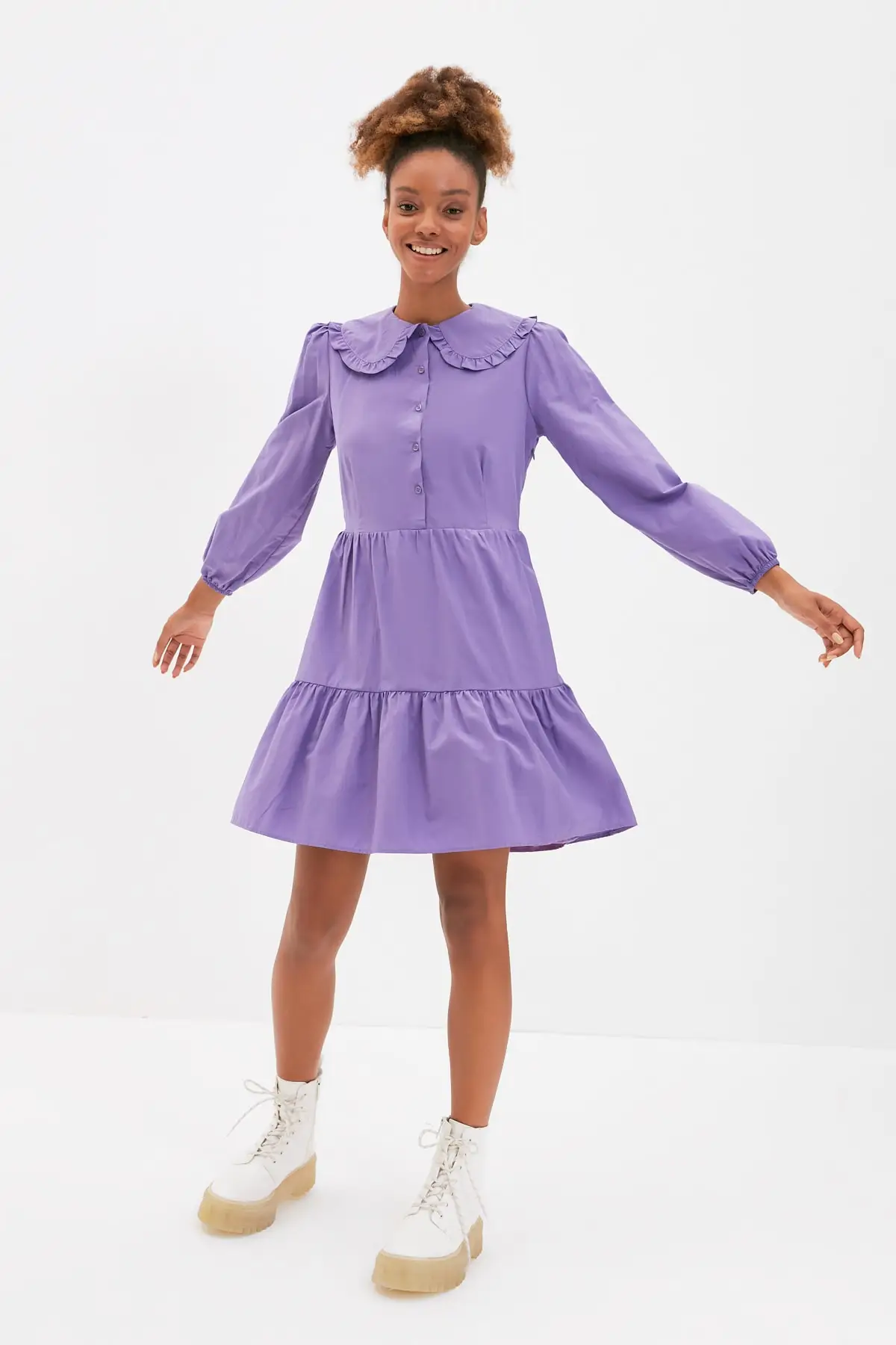 

Trendyol Collar Detaylı Button Dress TWOAW22EL1276